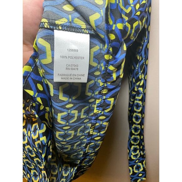 Rachel by Rachel Roy Button-Up Shirt Women's L Multicolor Geometric Long Sleeve - Picture 3 of 5